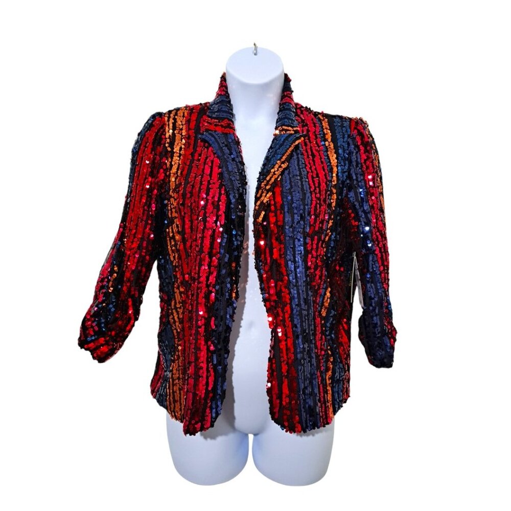 Vibrant Sequin Blazer - Multicolor